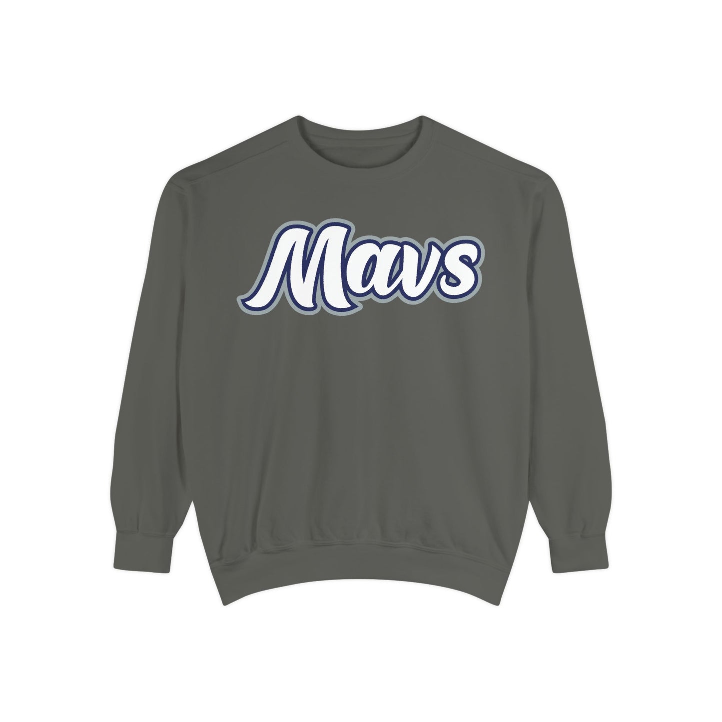 Columbus Mavericks | Unisex Garment-Dyed Script Mavs Crewneck Sweatshirt