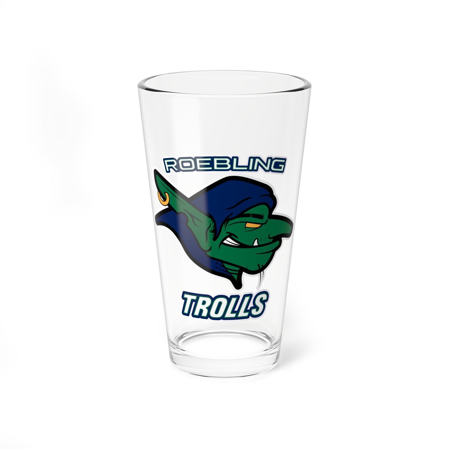 Roebling Troll Pint Glass