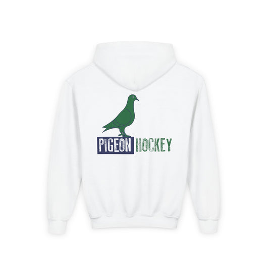 Pigeon Hockey | Logo | Youth Heavy Blend Hooded Sweatshirt