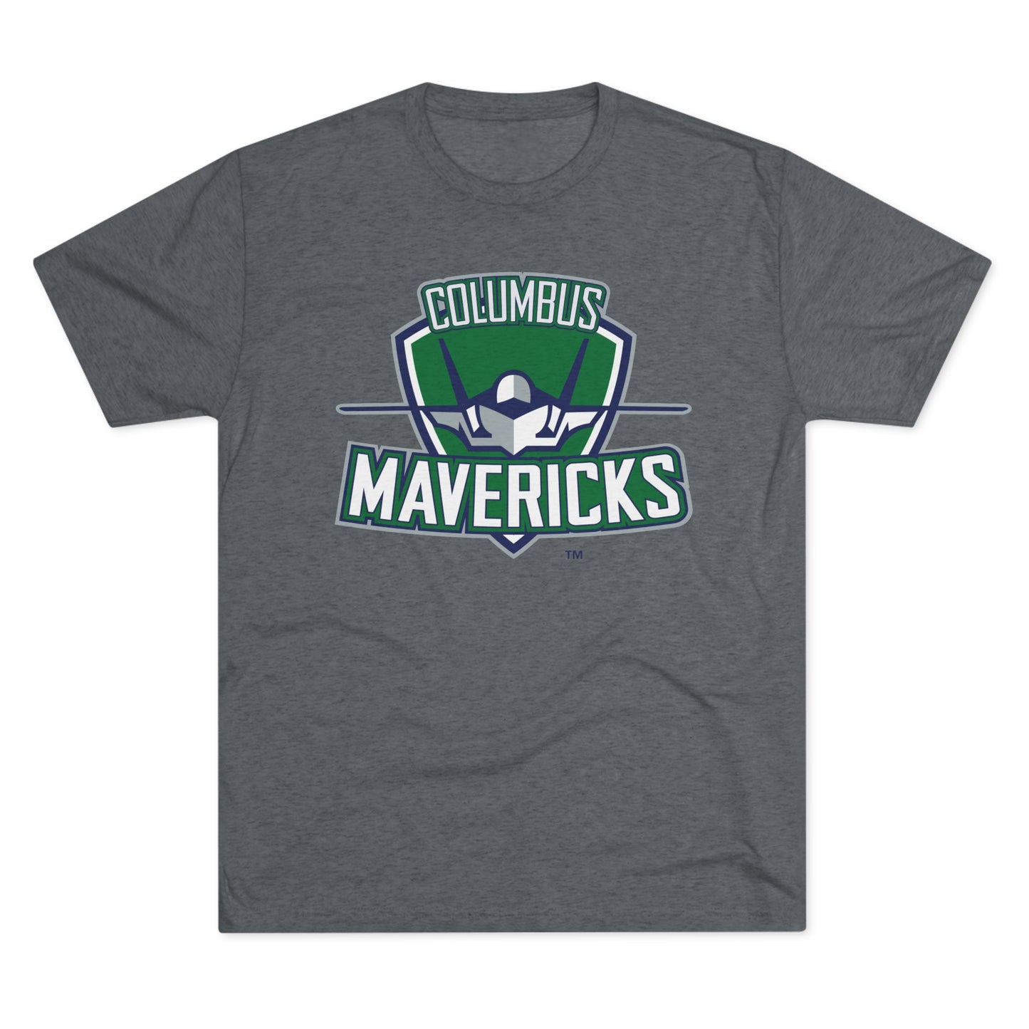 Columbus Mavericks | Unisex Next Level Tri-Blend Crew Logo Tee