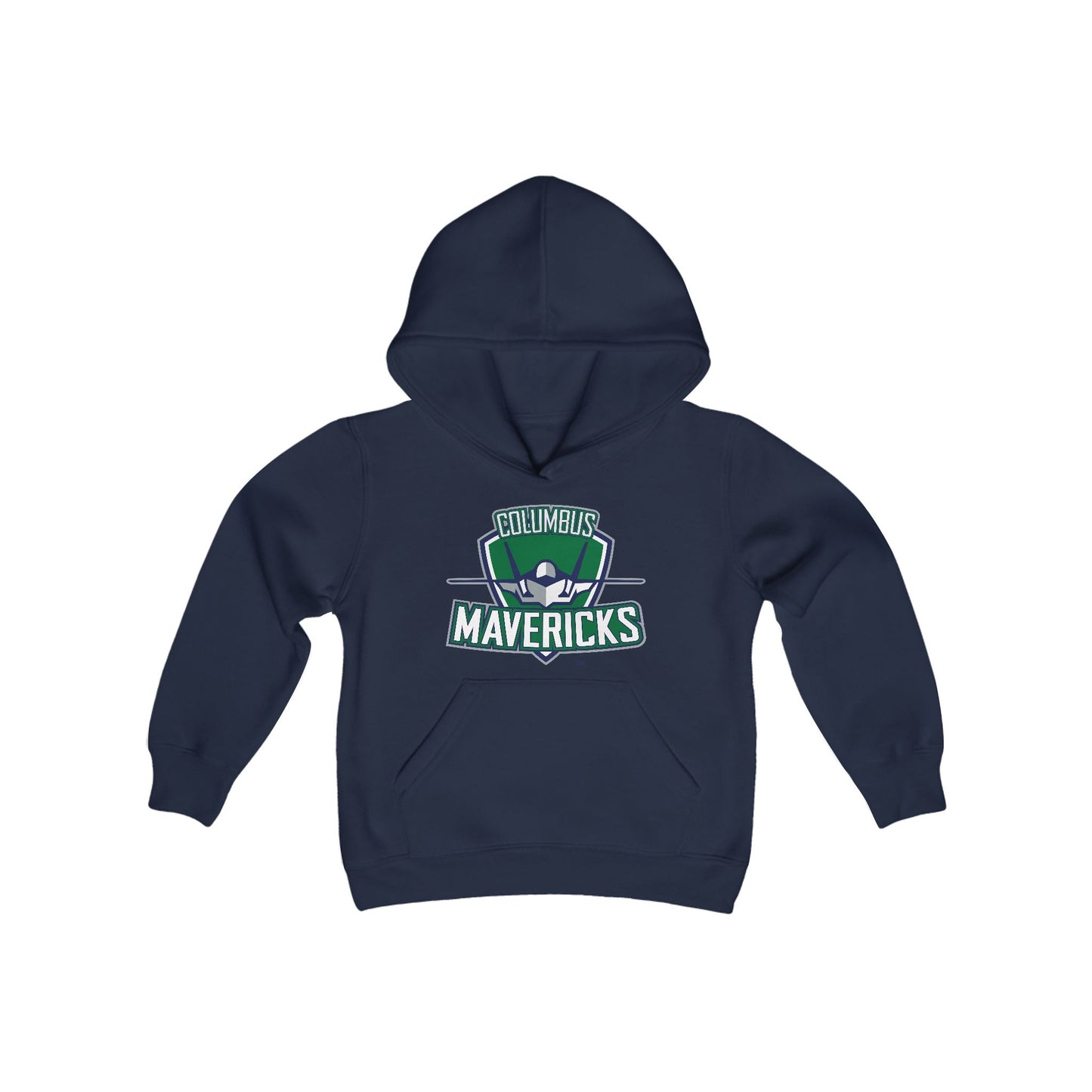 Youth Columbus Mavericks | Heavy Blend Hooded Logo Sweatshirt