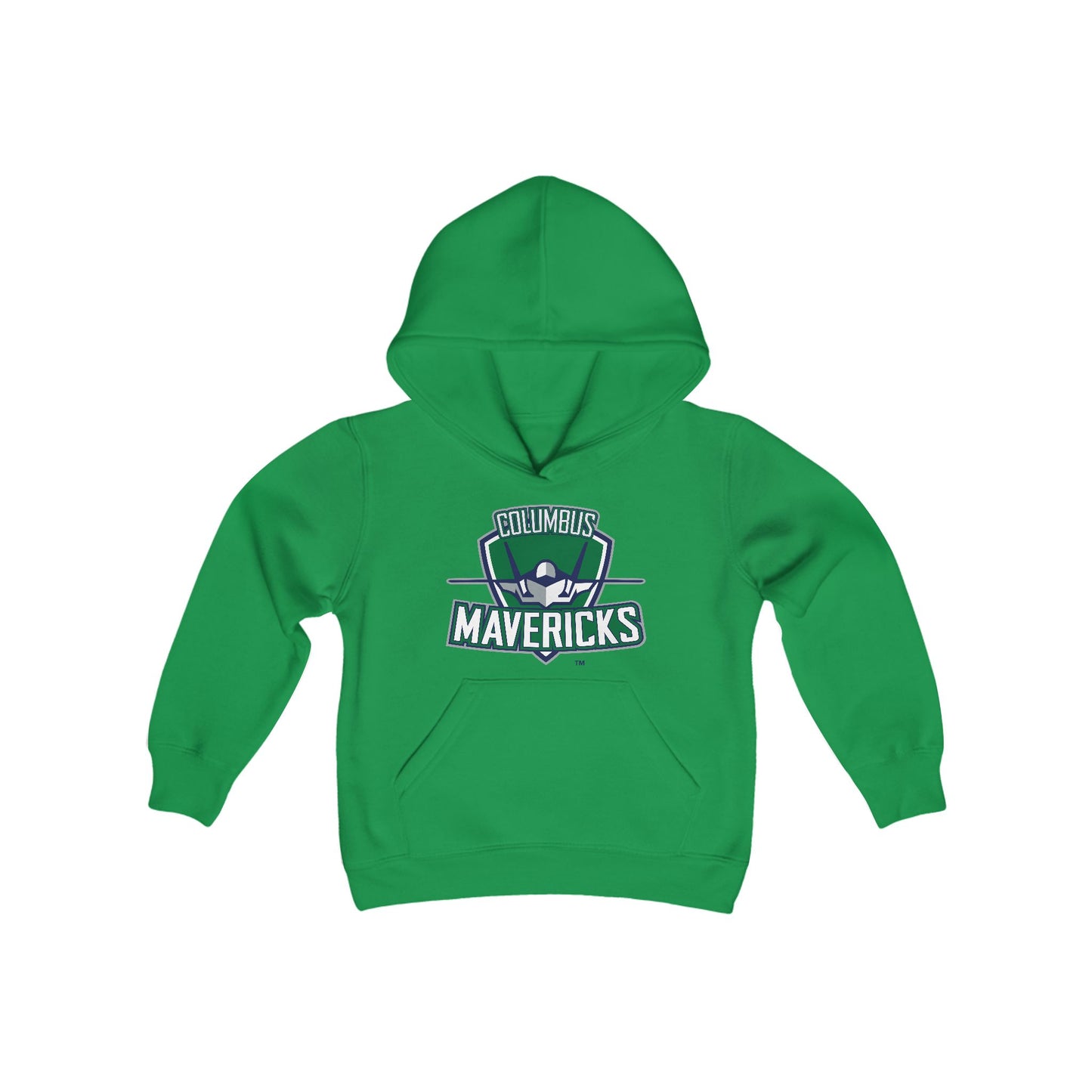 Youth Columbus Mavericks | Heavy Blend Hooded Logo Sweatshirt