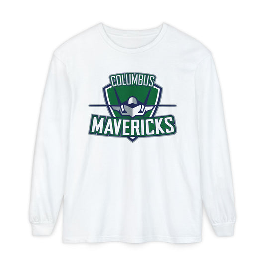 Columbus Mavericks | Unisex Comfort Colors Garment-dyed Long Sleeve Logo T-Shirt