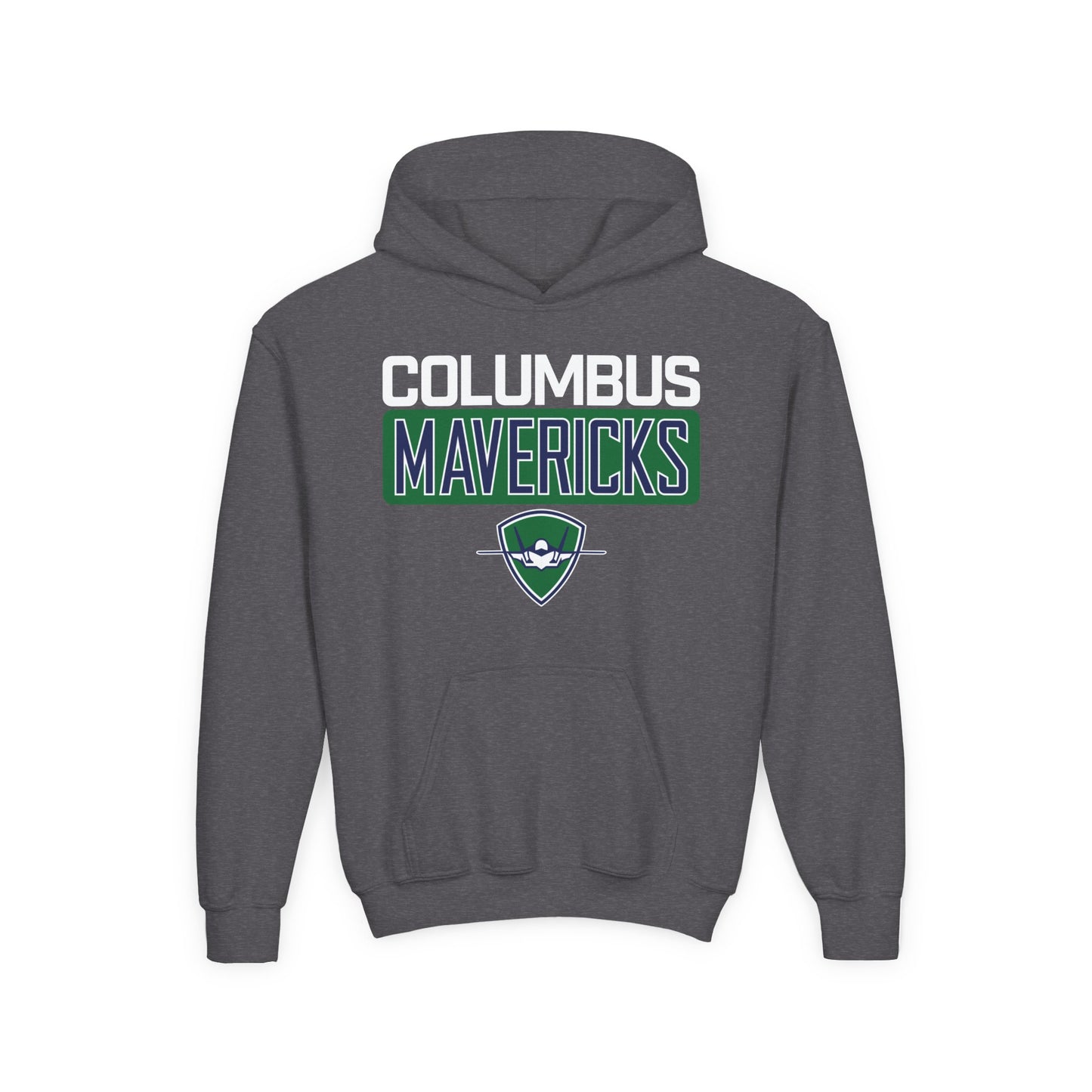Youth Columbus Mavericks | Heavy Blend Hooded Collegiate Sweatshirt