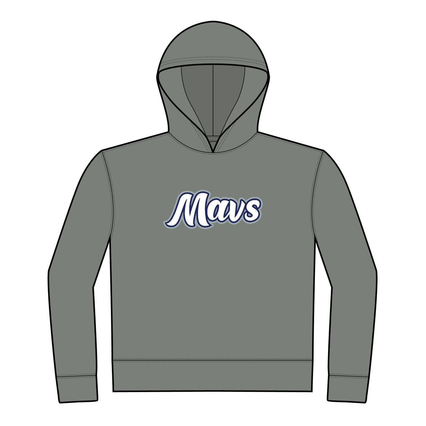 Youth Columbus Mavericks | Comfort Colors Lightweight Hooded Script Mavs Sweatshirt