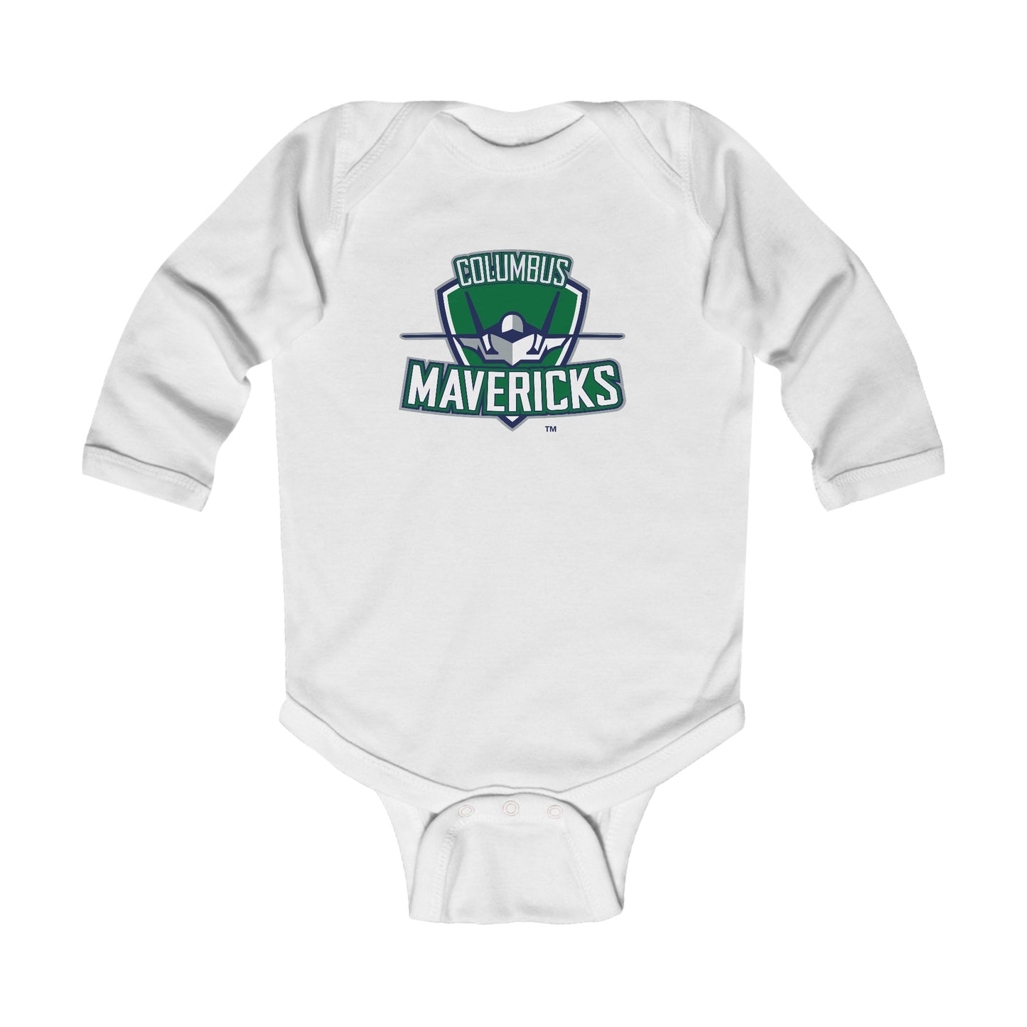 Infant Columbus Mavericks | Long Sleeve Logo Bodysuit