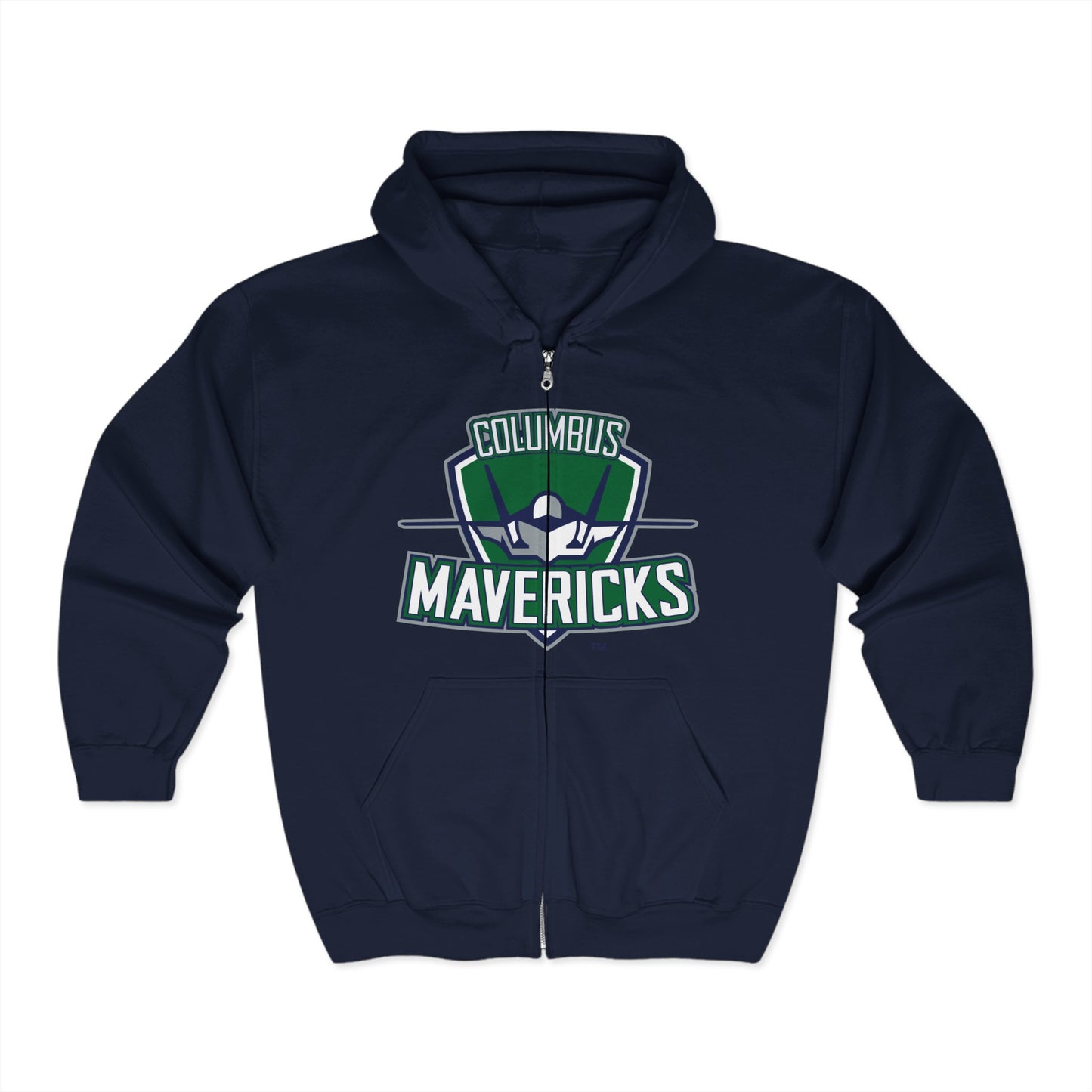 Columbus Mavericks | Unisex Heavy Blend™ Full Zip Logo Hooded Sweatshirt