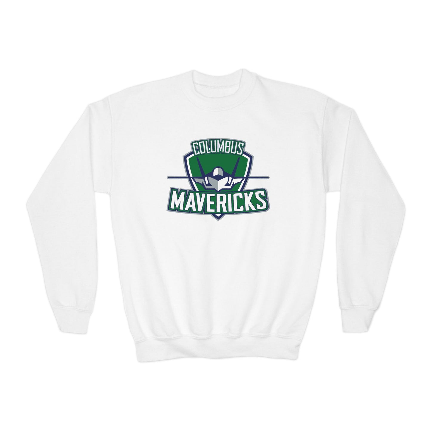 Columbus Mavericks | Youth Gilden Crewneck Logo Sweatshirt