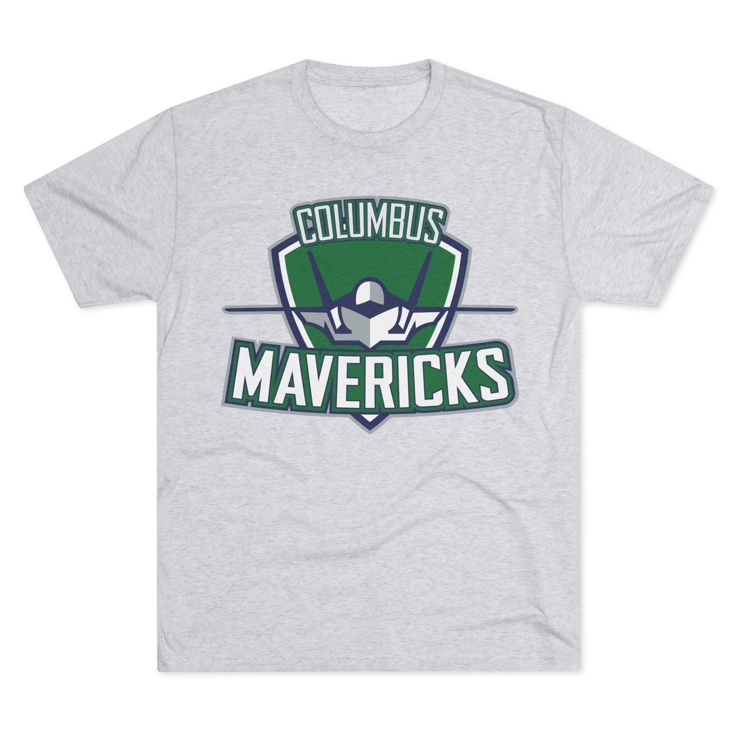 Columbus Mavericks | Unisex Next Level Tri-Blend Crew Logo Tee