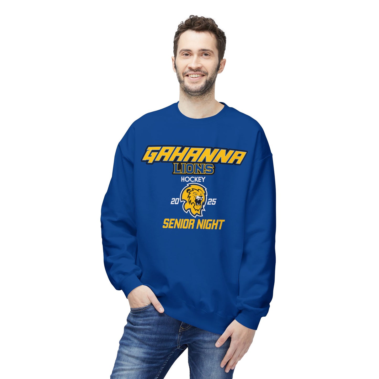 Gahanna Lions | Ice Hockey | Unisex Midweight Softstyle Fleece Crewneck Sweatshirt