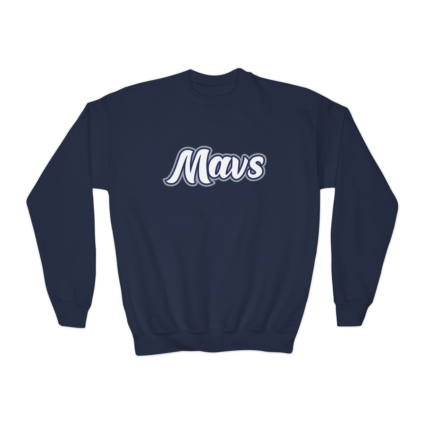 Youth Columbus Mavericks | Script MAVS Crewneck Sweatshirt