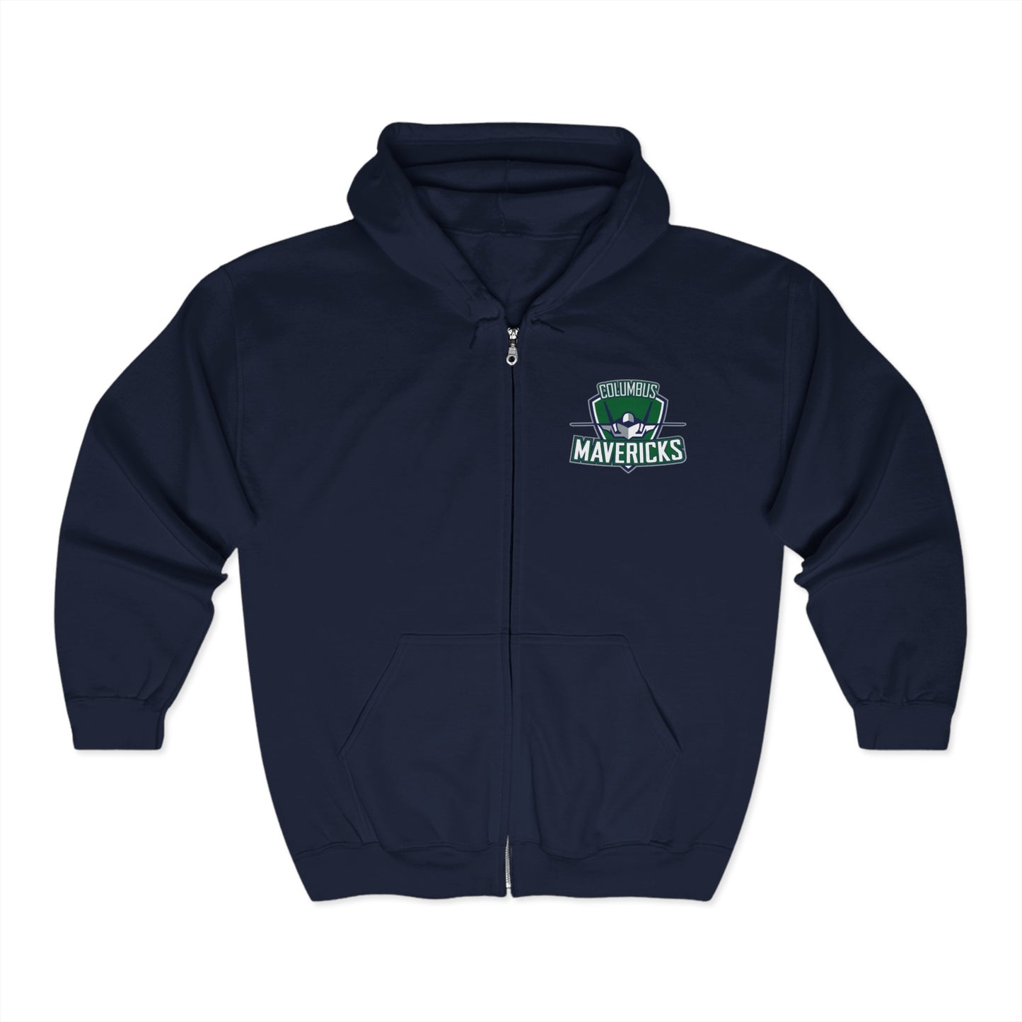 Columbus Mavericks | Unisex Heavy Blend™ Full Zip Hooded Small Logo Sweatshirt