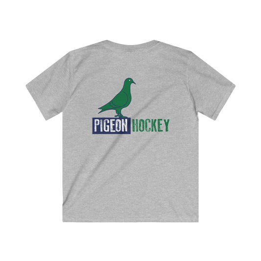 Pigeon Hockey | Logo | Kids Softstyle Tee