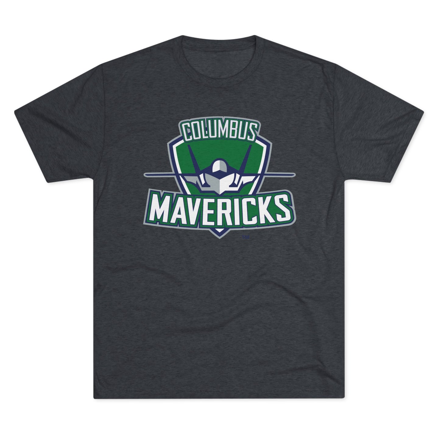 Columbus Mavericks | Unisex Next Level Tri-Blend Crew Logo Tee