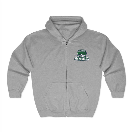 Columbus Mavericks | Unisex Heavy Blend™ Full Zip Hooded Small Logo Sweatshirt
