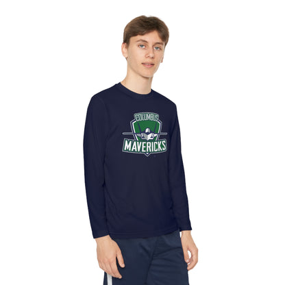 Youth Columbus Mavericks | Long Sleeve Competitor Logo Tee