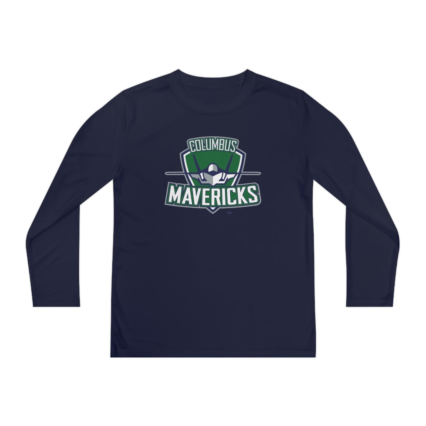 Youth Columbus Mavericks | Long Sleeve Competitor Logo Tee