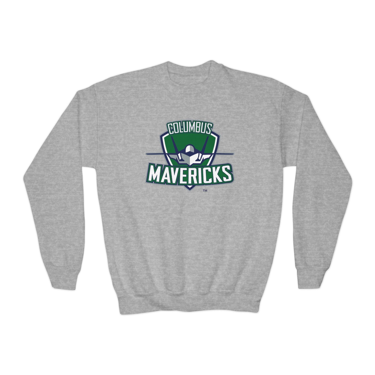 Columbus Mavericks Youth | Gilden Crewneck Logo Sweatshirt