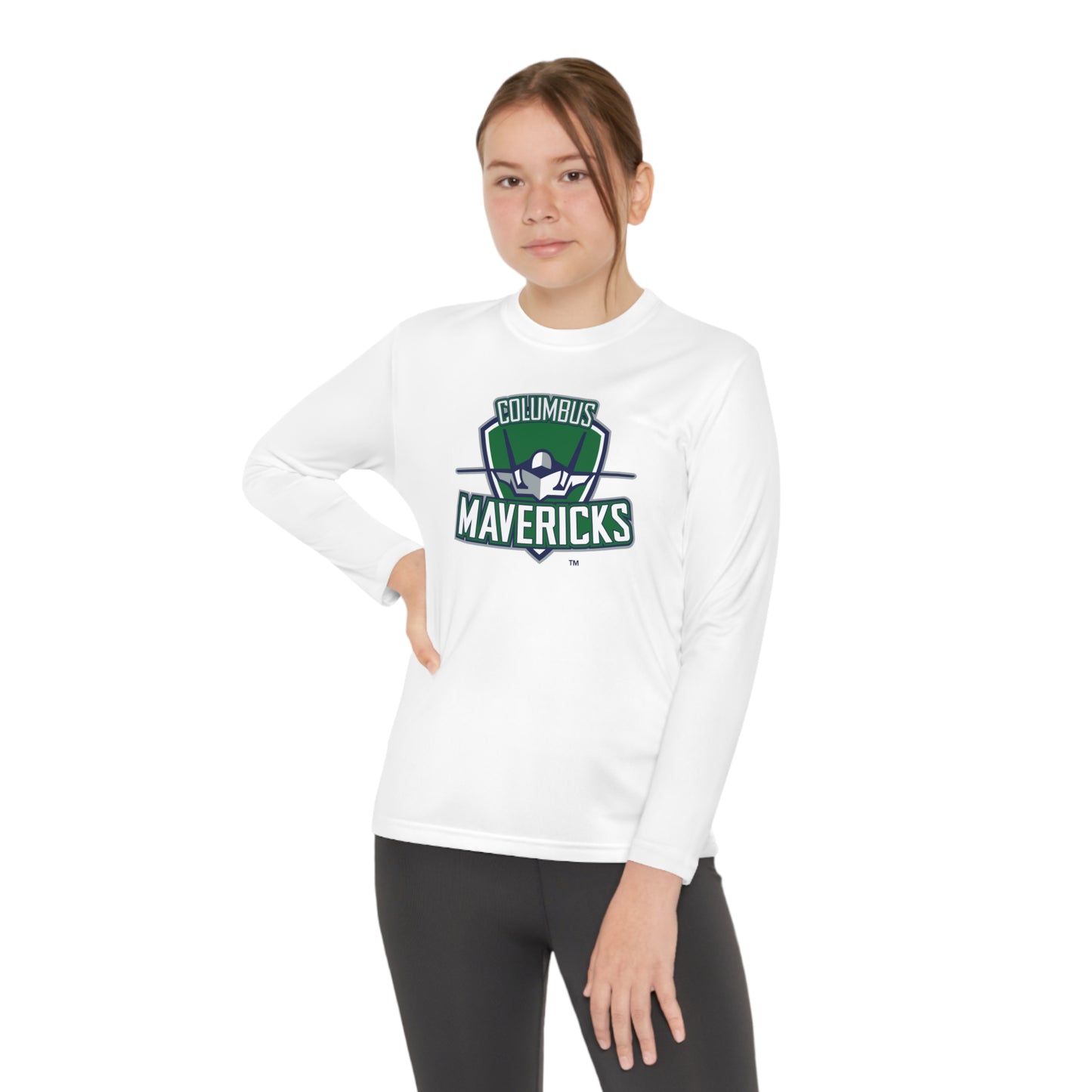 Youth Columbus Mavericks | Long Sleeve Competitor Logo Tee