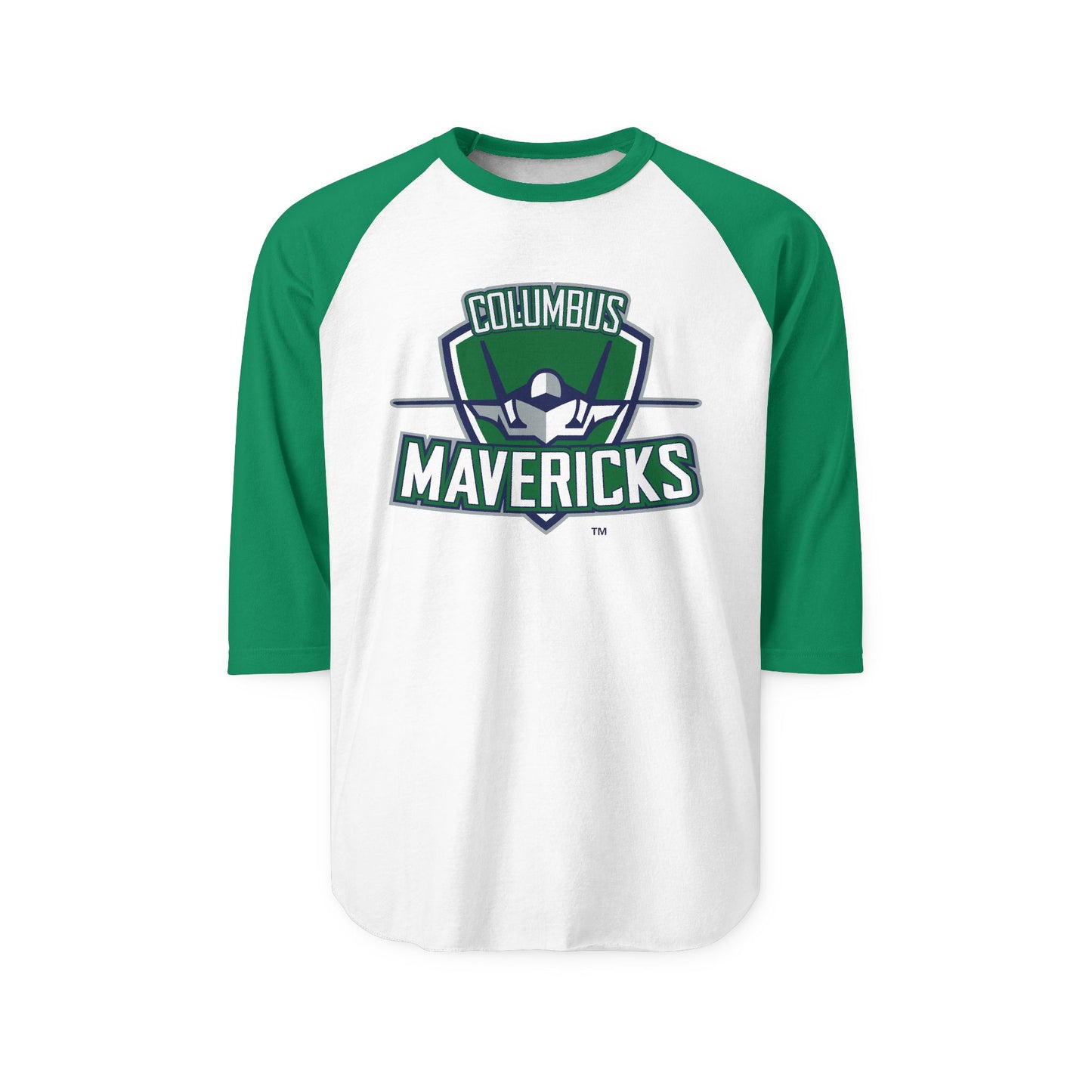 Columbus Mavericks | Unisex Three-Quarter Sleeve Raglan Logo Shirt