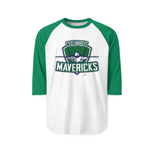 Columbus Mavericks | Unisex Three-Quarter Sleeve Raglan Logo Shirt