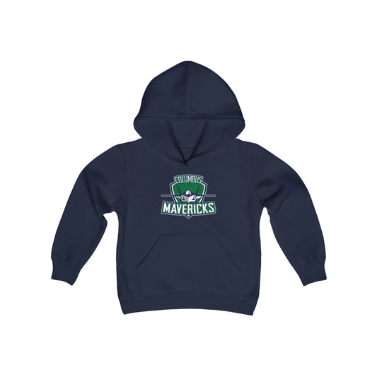 Youth Columbus Mavericks |  Heavy Blend Hooded Logo Sweatshirt