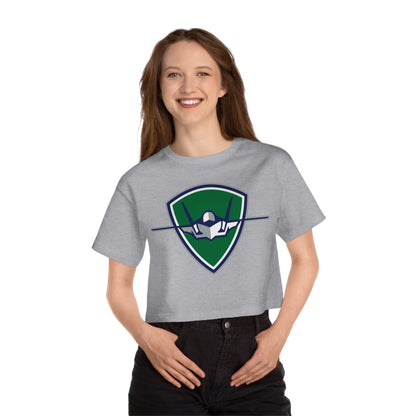 Columbus Mavericks | Champion Women's Heritage Cropped Badge T-Shirt