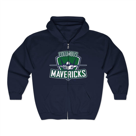 Columbus Mavericks | Unisex Heavy Blend™ Full Zip Logo Hooded Sweatshirt