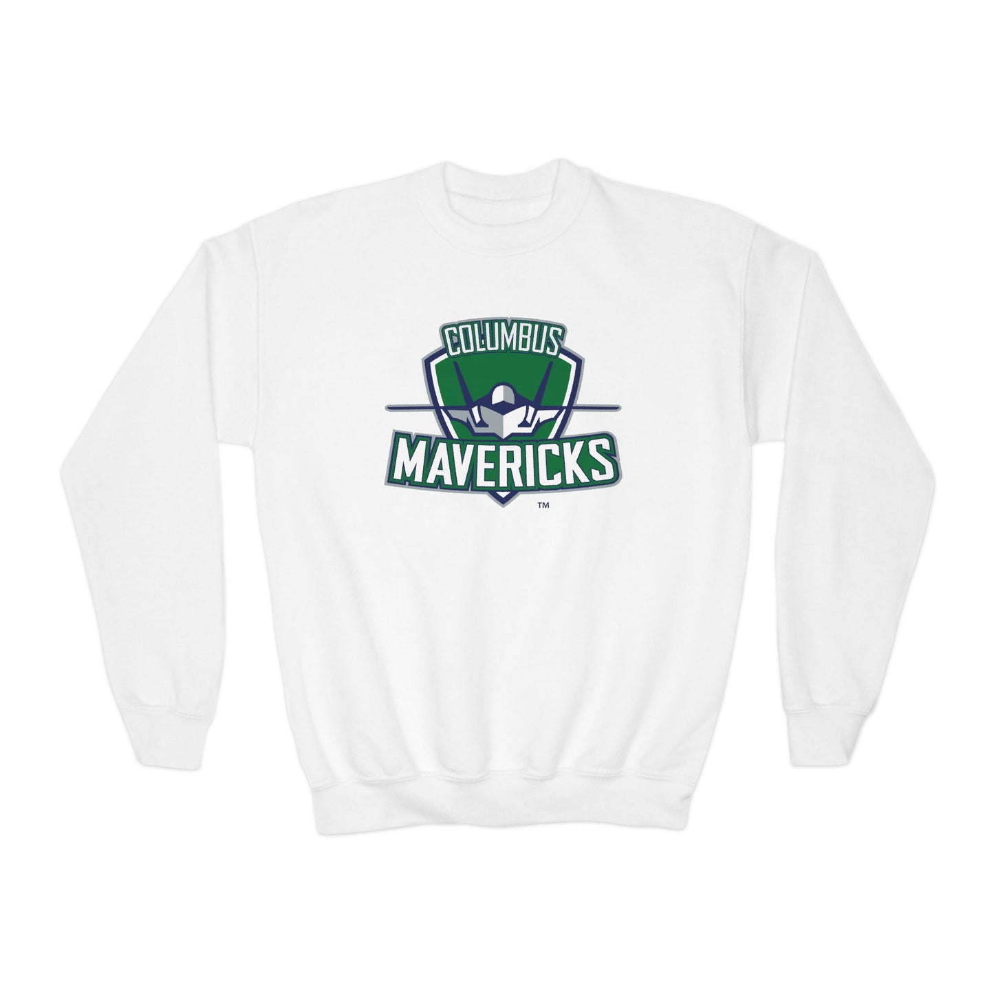 Columbus Mavericks Youth | Gilden Crewneck Logo Sweatshirt