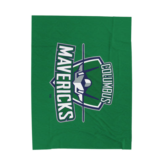 Columbus Mavericks | Velveteen Plush Logo Rink Blanket