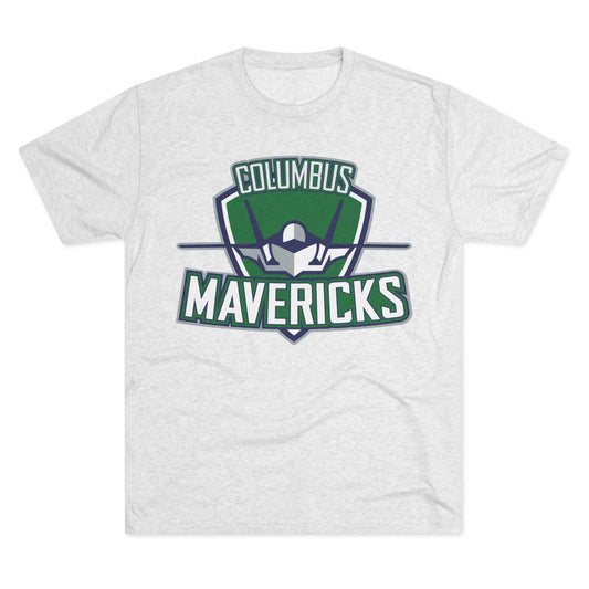 Columbus Mavericks | Unisex Next Level Tri-Blend Crew Logo Tee