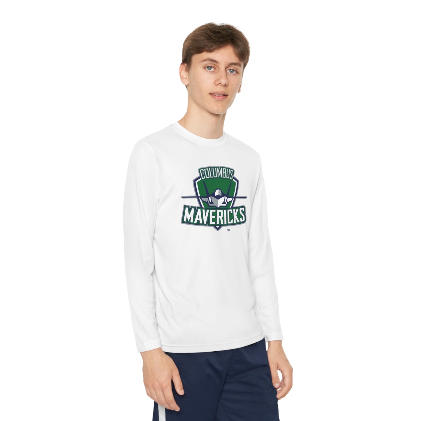 Youth Columbus Mavericks | Long Sleeve Competitor Logo Tee