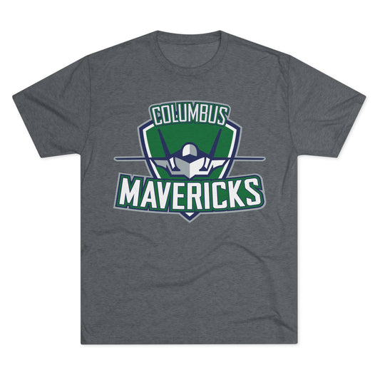 Columbus Mavericks | Unisex Next Level Tri-Blend Crew Logo Tee