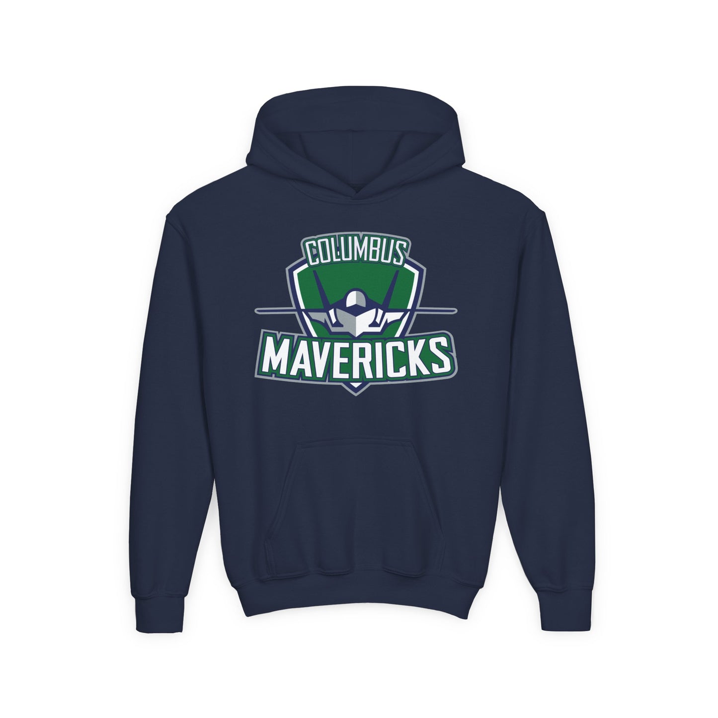 Columbus Mavericks | Youth Gilden Heavy Blend Logo Hooded Sweatshirt