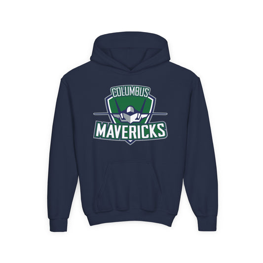 Columbus Mavericks | Youth Gilden Heavy Blend Logo Hooded Sweatshirt