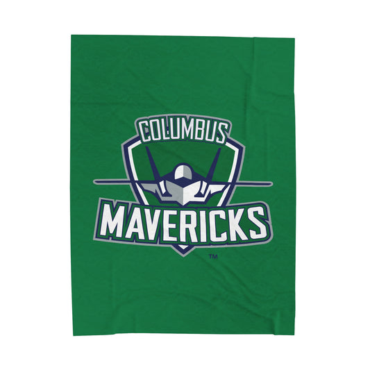 Columbus Mavericks | Velveteen Plush Logo Lap Blanket