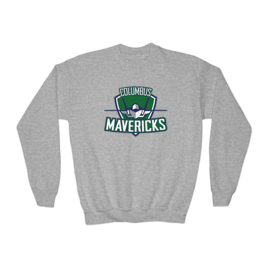 Columbus Mavericks | Youth Gilden Crewneck Logo Sweatshirt