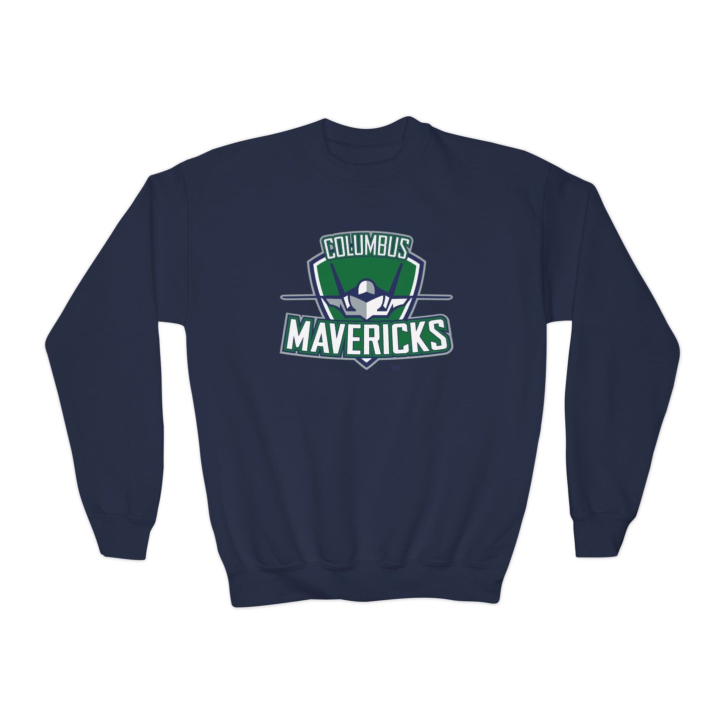 Columbus Mavericks Youth | Gilden Crewneck Logo Sweatshirt