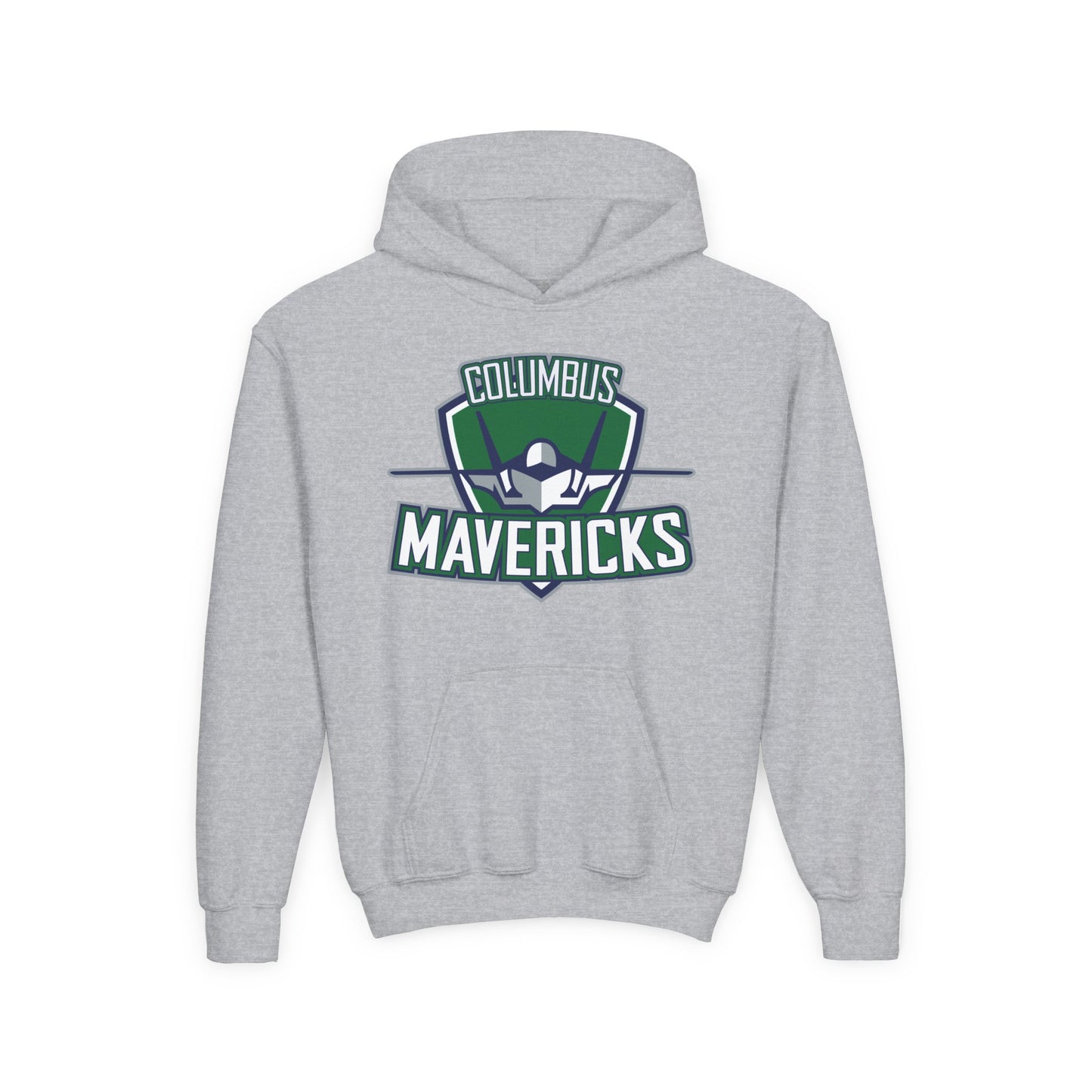 Columbus Mavericks | Youth Gilden Heavy Blend Logo Hooded Sweatshirt