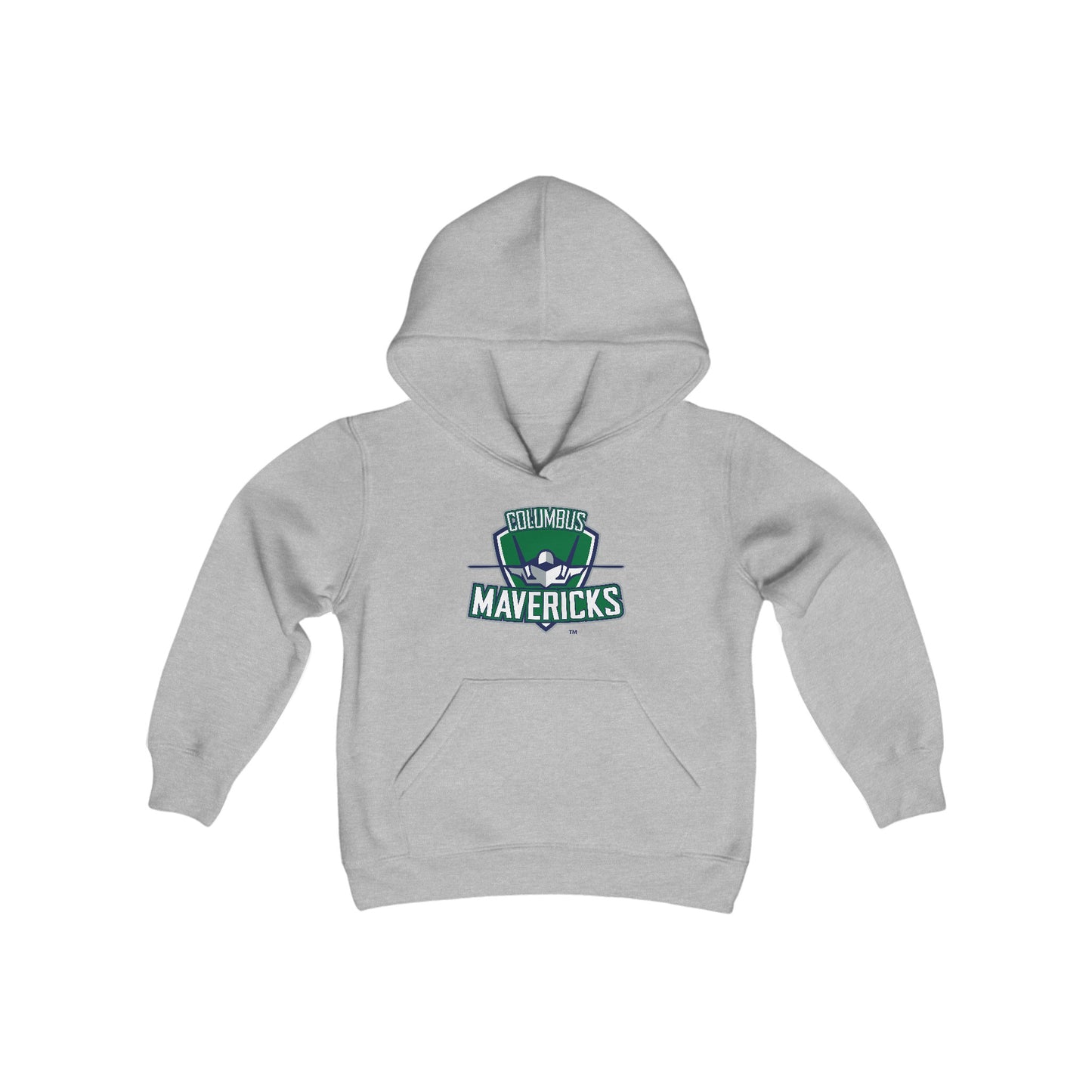 Youth Columbus Mavericks |  Heavy Blend Hooded Logo Sweatshirt