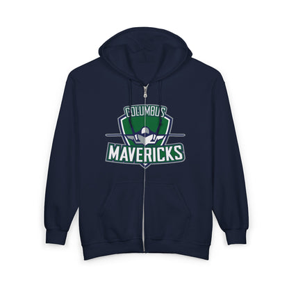 Columbus Mavericks | Unisex Heavy Blend™ Full Zip Hooded Large Logo Sweatshirt