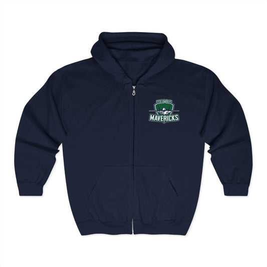 Columbus Mavericks | Unisex Heavy Blend™ Full Zip Hooded Small Logo Sweatshirt