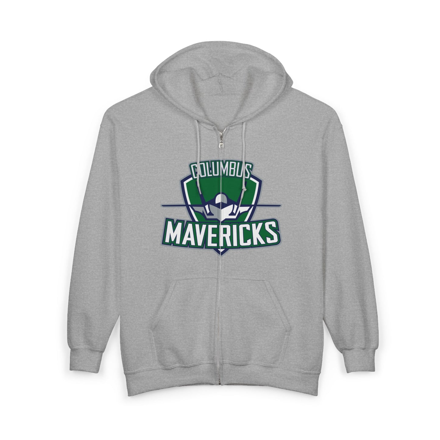 Columbus Mavericks | Unisex Heavy Blend™ Full Zip Hooded Large Logo Sweatshirt