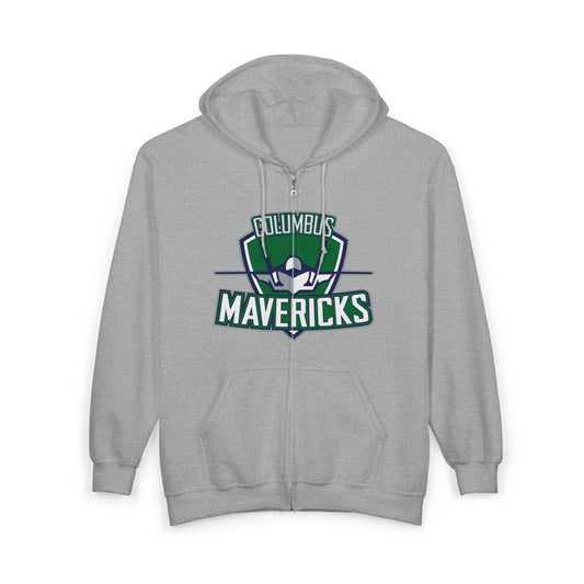 Columbus Mavericks | Unisex Heavy Blend™ Full Zip Hooded Large Logo Sweatshirt