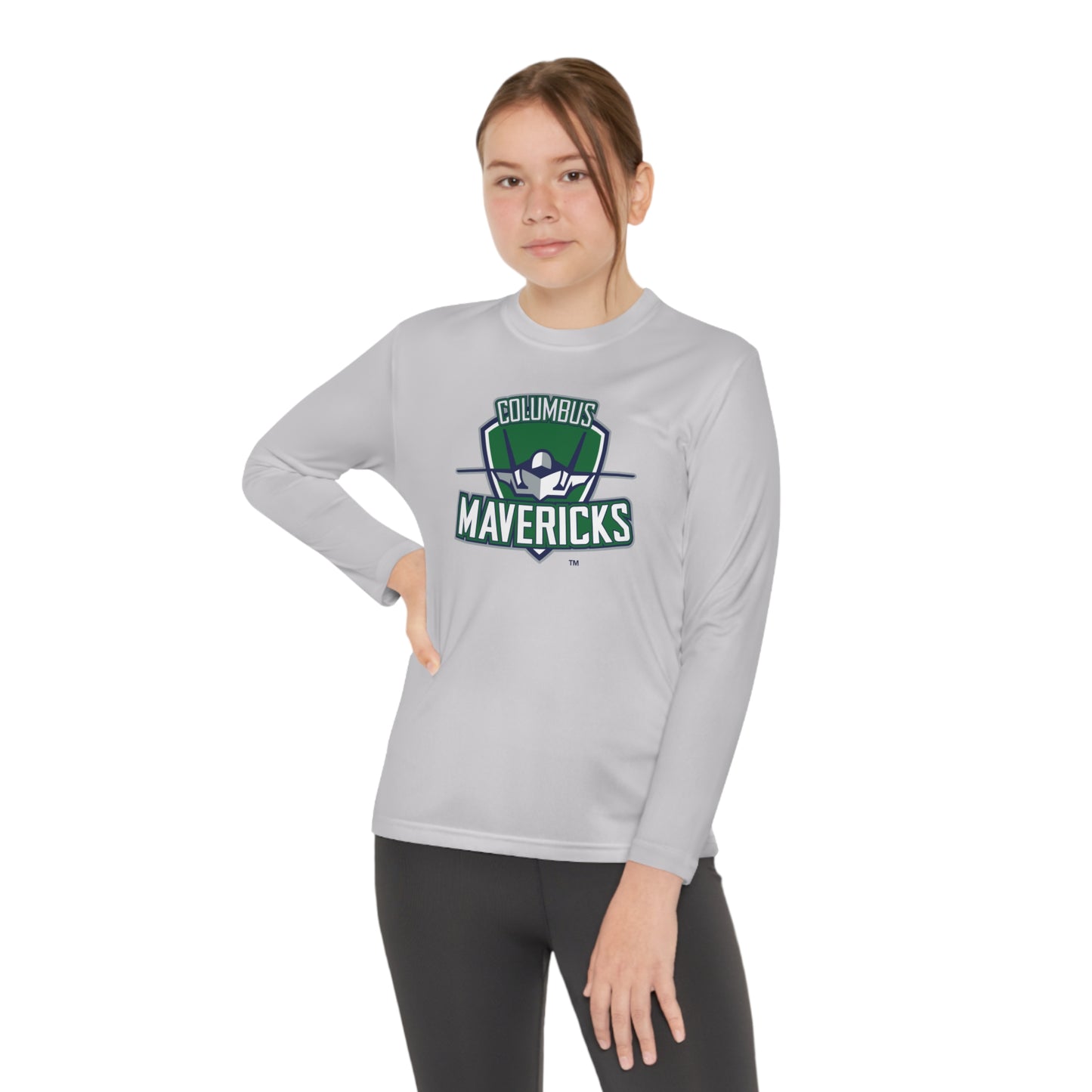 Youth Columbus Mavericks | Long Sleeve Competitor Logo Tee