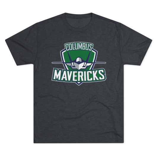 Columbus Mavericks | Unisex Next Level Tri-Blend Crew Logo Tee